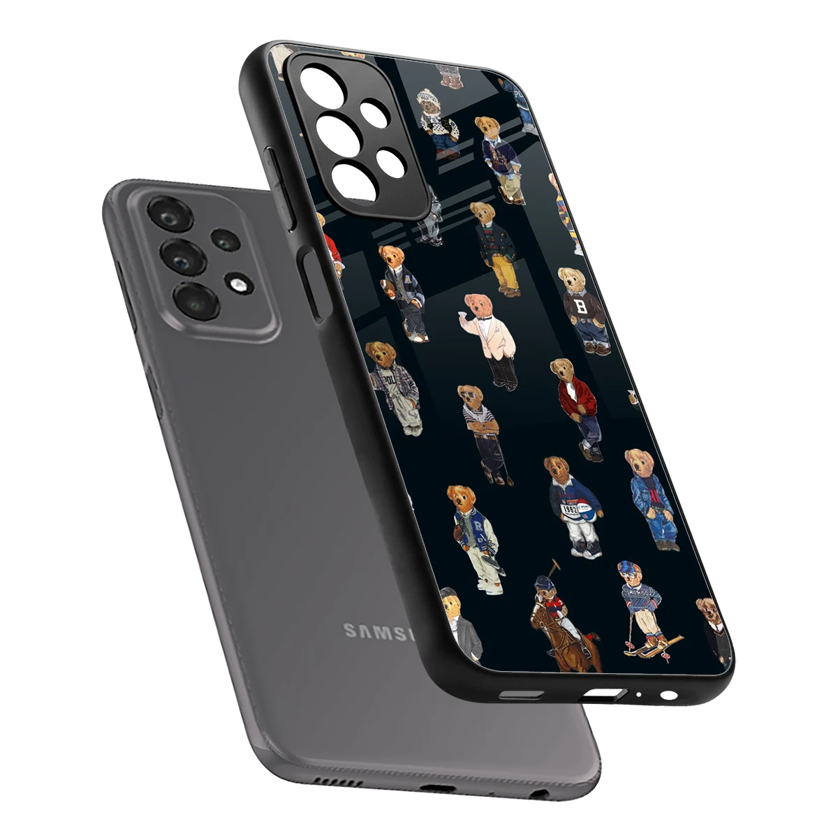 Polo Luxe sleek samsung galaxy a23 cover with tempered glass back and TPU edges