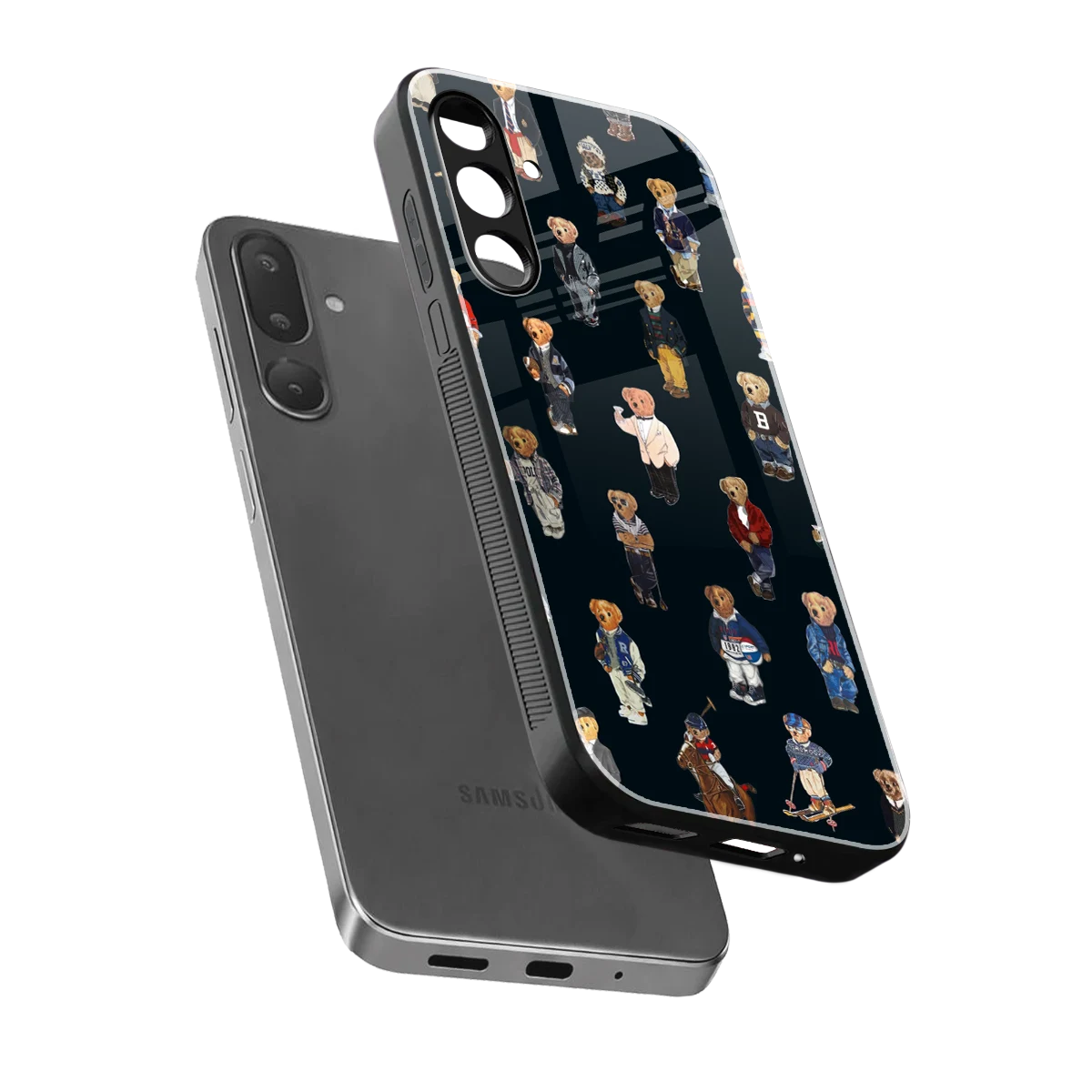Polo Luxe sleek samsung galaxy m36 5g cover with tempered glass back and TPU edges
