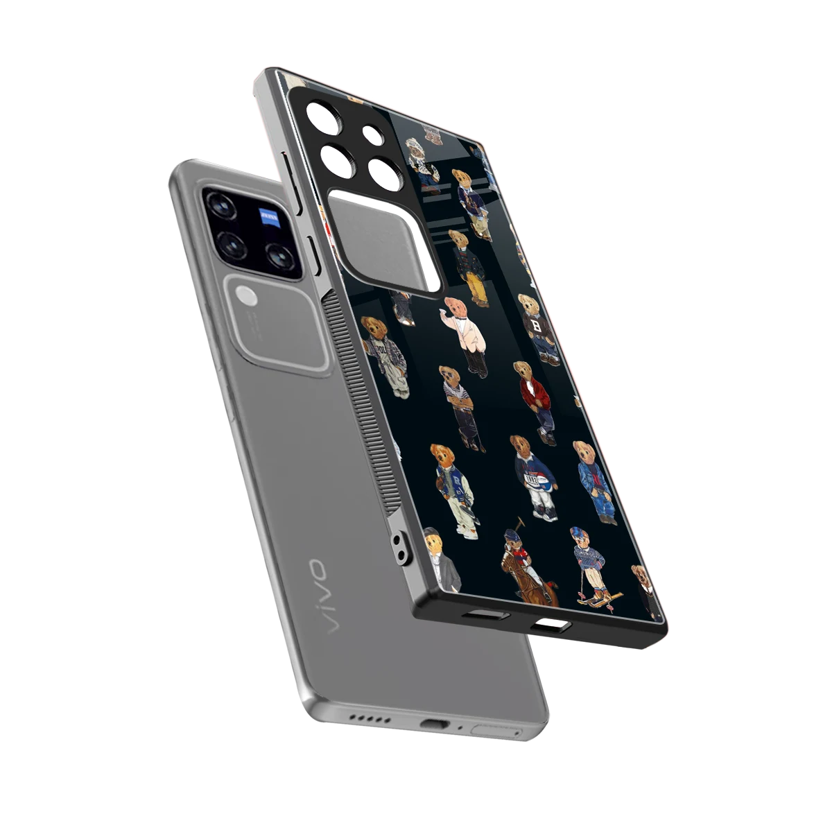 Polo Luxe sleekvivo v30 pro cover with tempered glass back and TPU edges