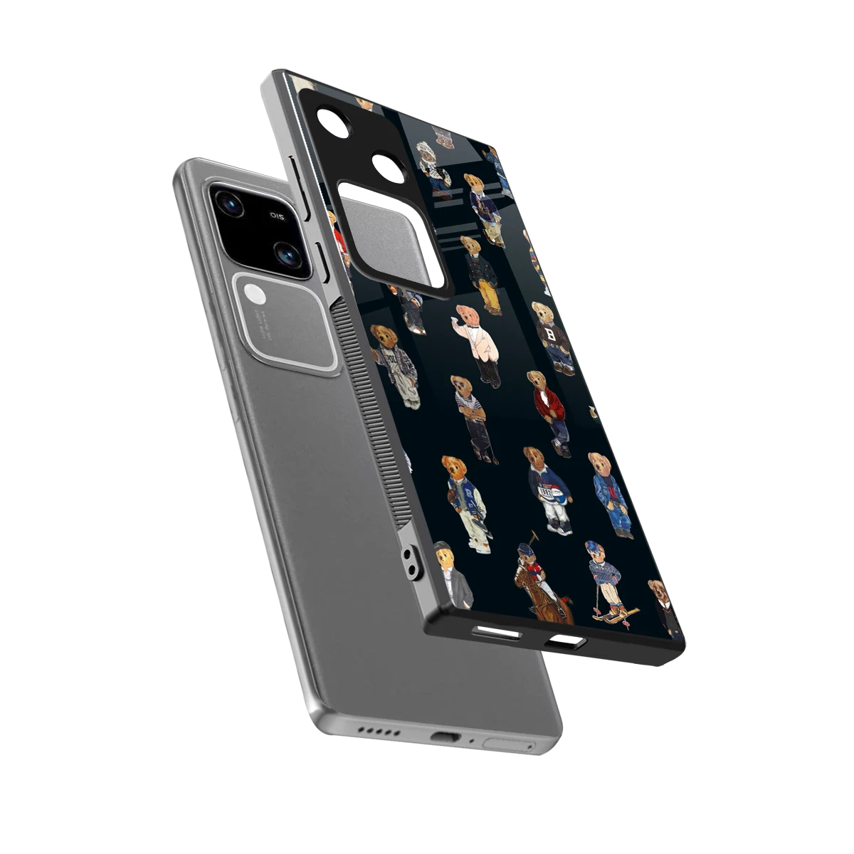 Polo Luxe sleek vivo v30 cover with tempered glass back and TPU edges