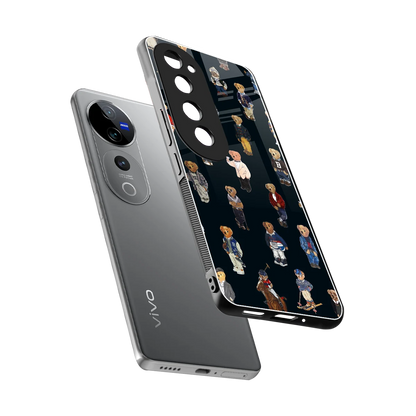 Polo Luxe sleek vivo v40 pro cover with tempered glass back and TPU edges