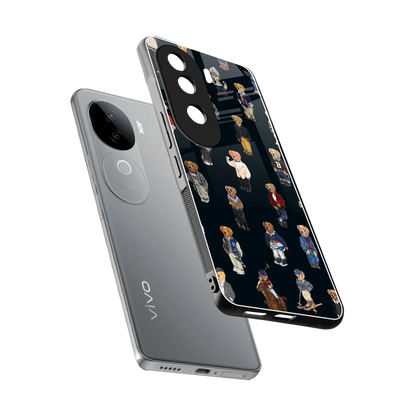 Polo Luxe sleek vivo v40e cover with tempered glass back and TPU edges