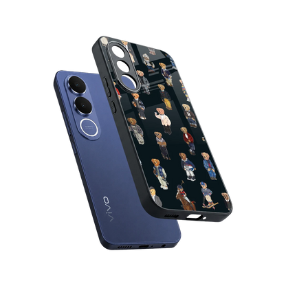 Polo Luxe sleek vivo v70 fe cover with tempered glass back and TPU edges