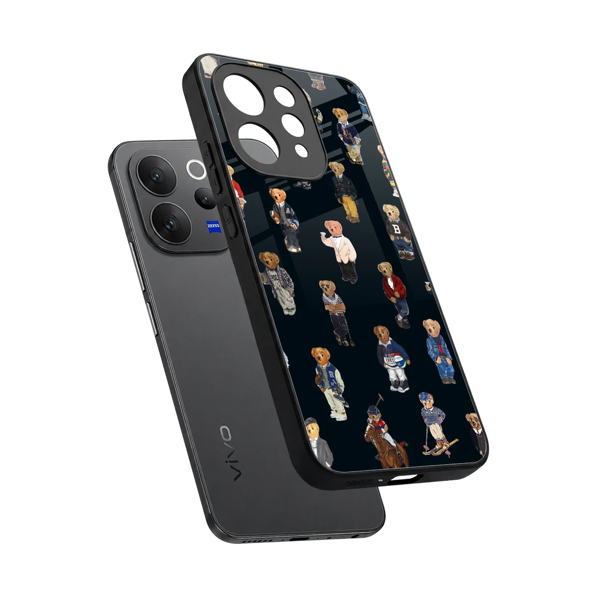 Polo Luxe sleek vivo v70 cover with tempered glass back and TPU edges
