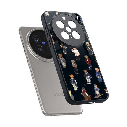Polo Luxe sleek vivo x200 pro cover with tempered glass back and TPU edges