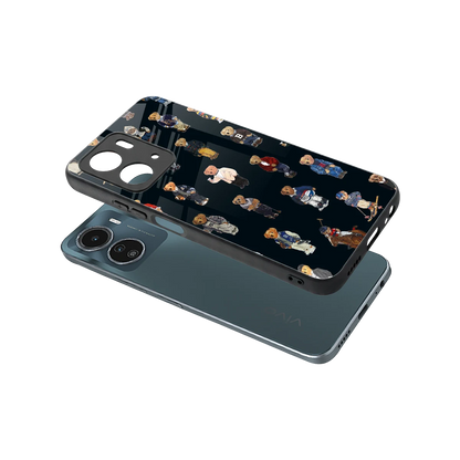Polo Luxe sleek vivo y16 cover with tempered glass back and TPU edges
