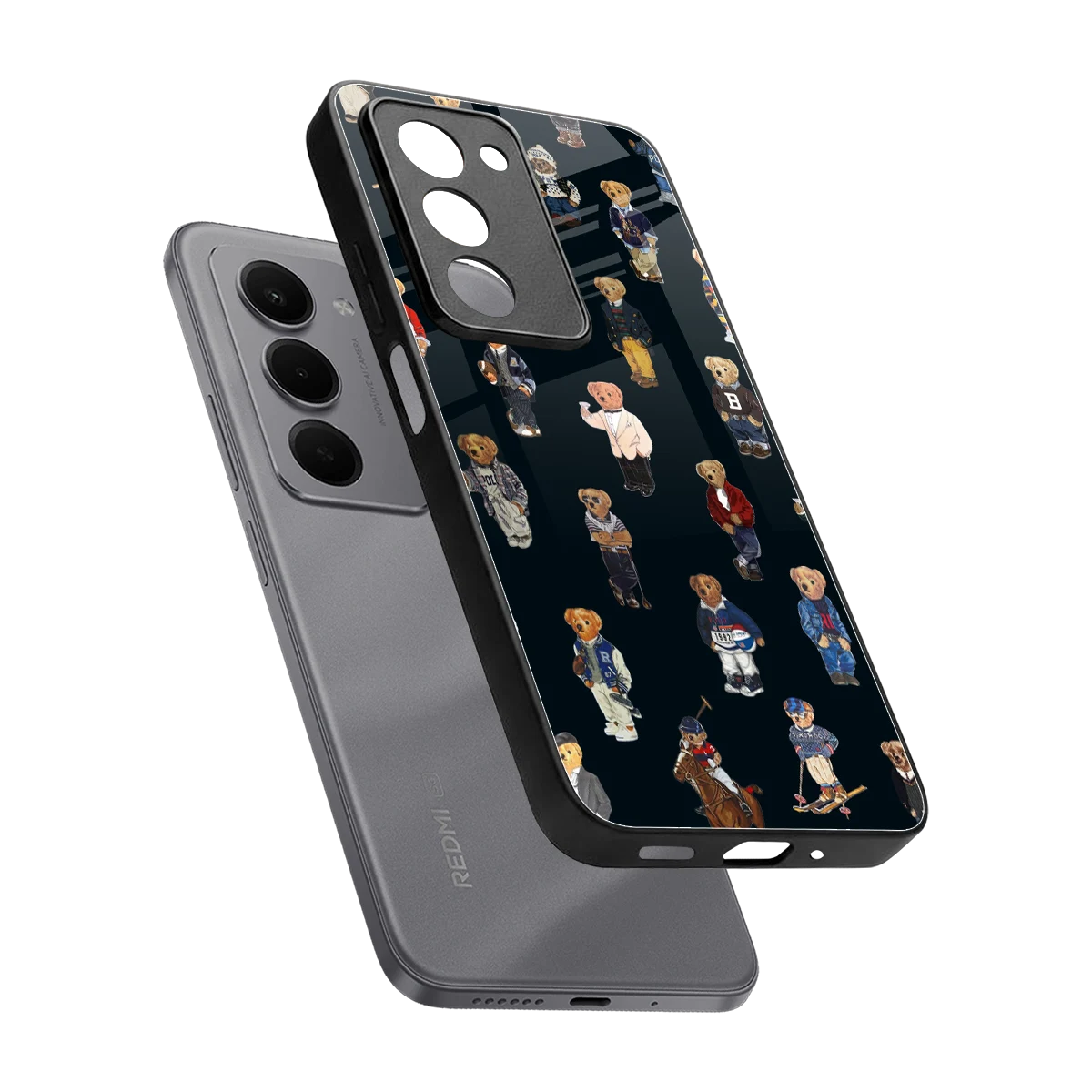 Polo Luxe sleek redmi 15 5g cover with tempered glass back and TPU edges