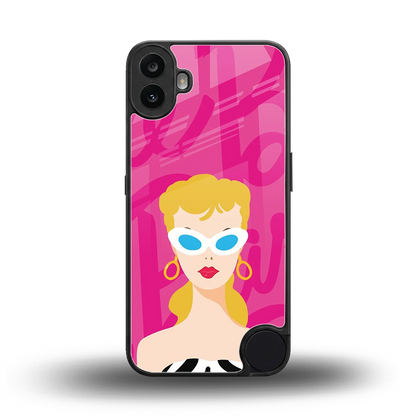 Pookie back phone cover | glass case for cmf nothing phone 1