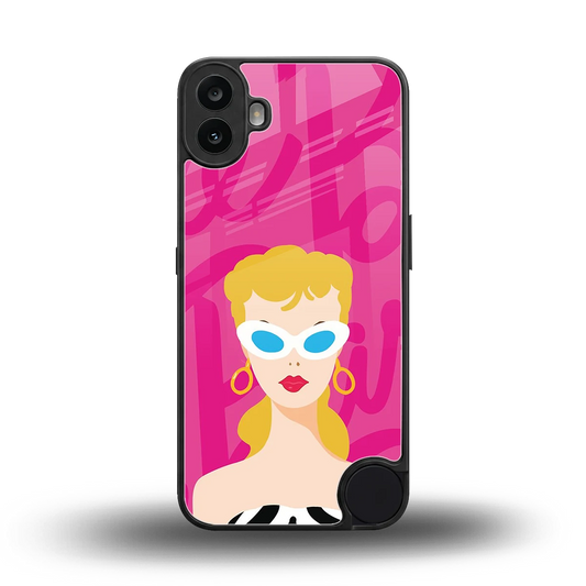Pookie back phone cover | glass case for cmf nothing phone 1