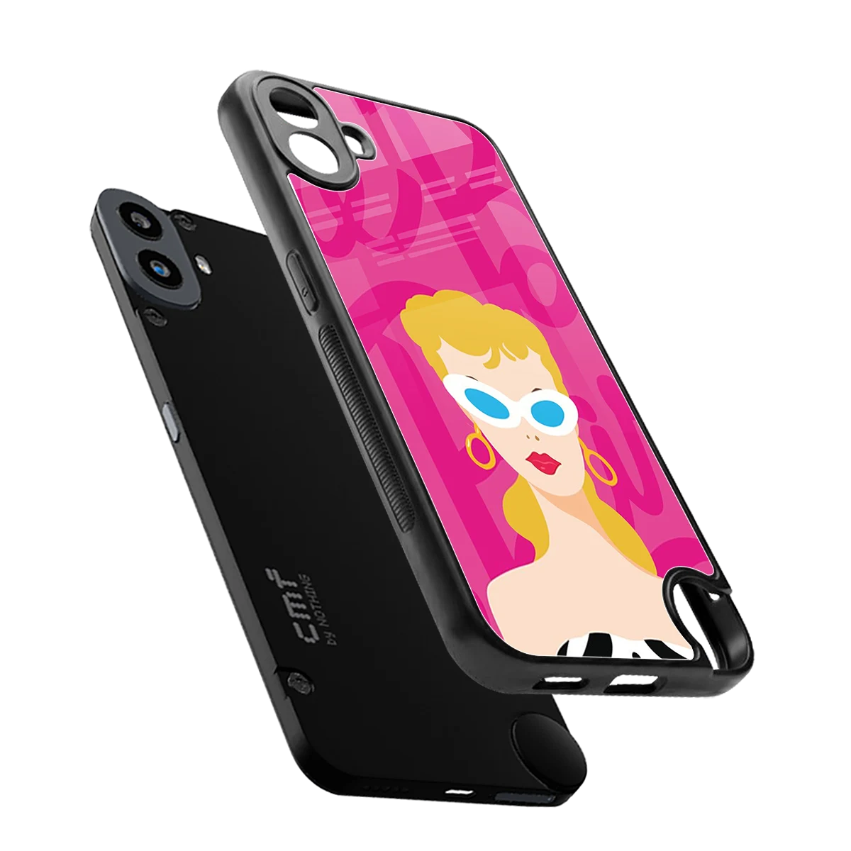 Pookie sleek cmf nothing phone 1 cover with tempered glass back and TPU edges