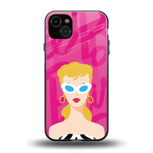 Pookie back phone cover | glass case for iphone 14 plus