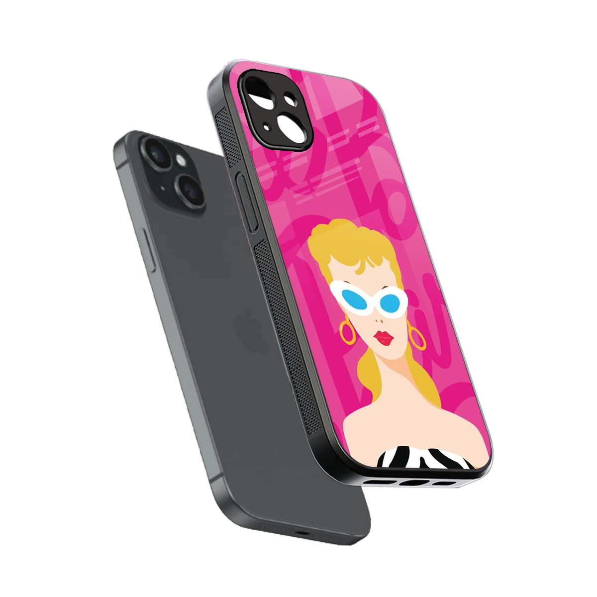 Pookie sleek iphone 14 plus cover with tempered glass back and TPU edges