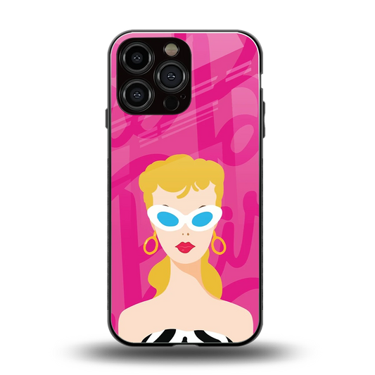 Pookie back phone cover | glass case for iphone 15 pro max