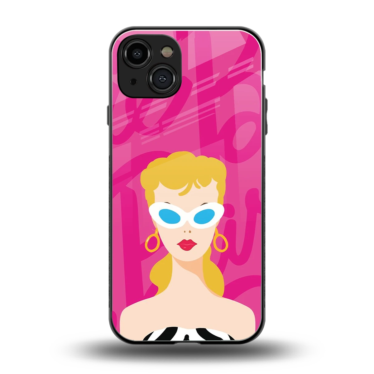 Pookie back phone cover | glass case for iphone 15