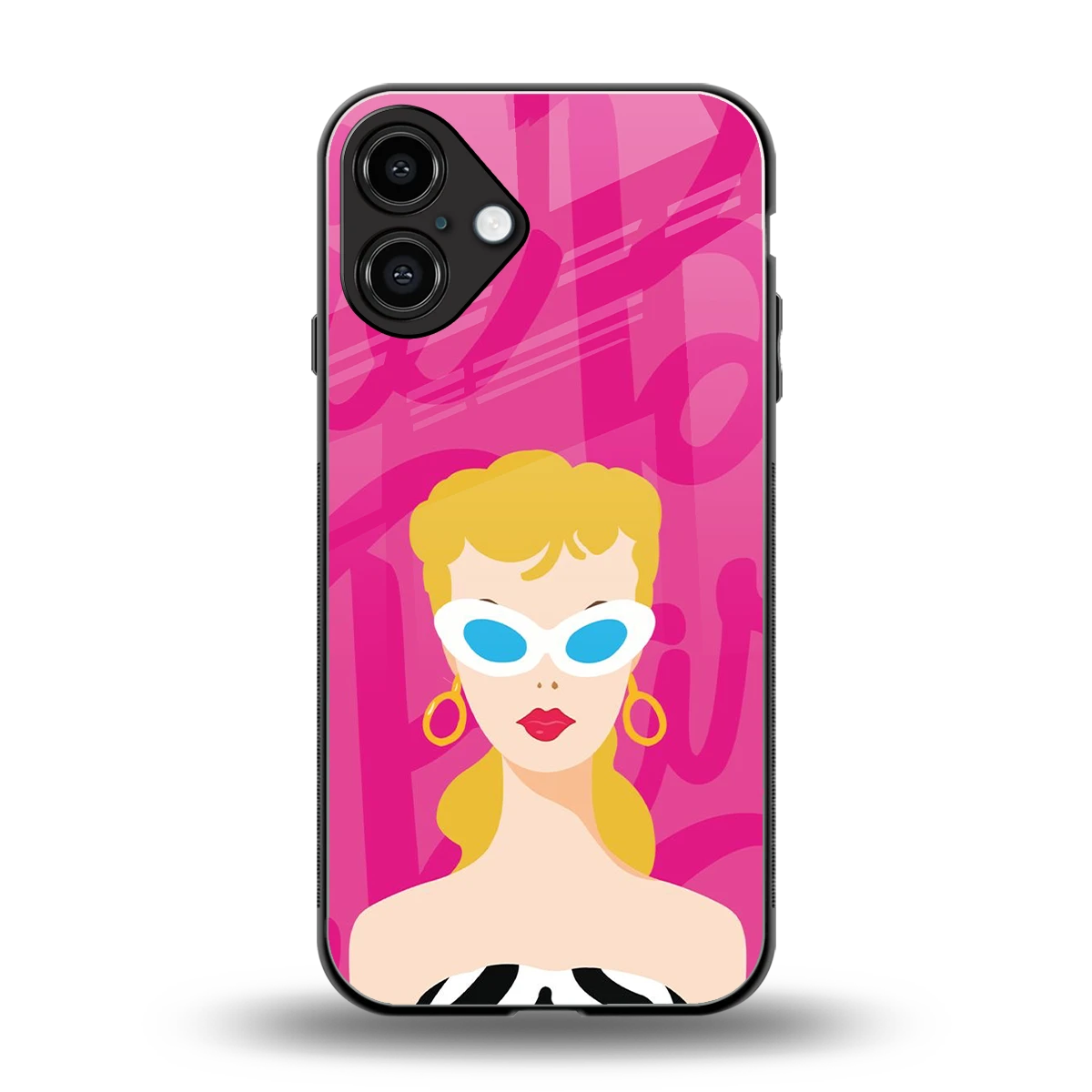 Pookie back phone cover | glass case for iphone 16 plus