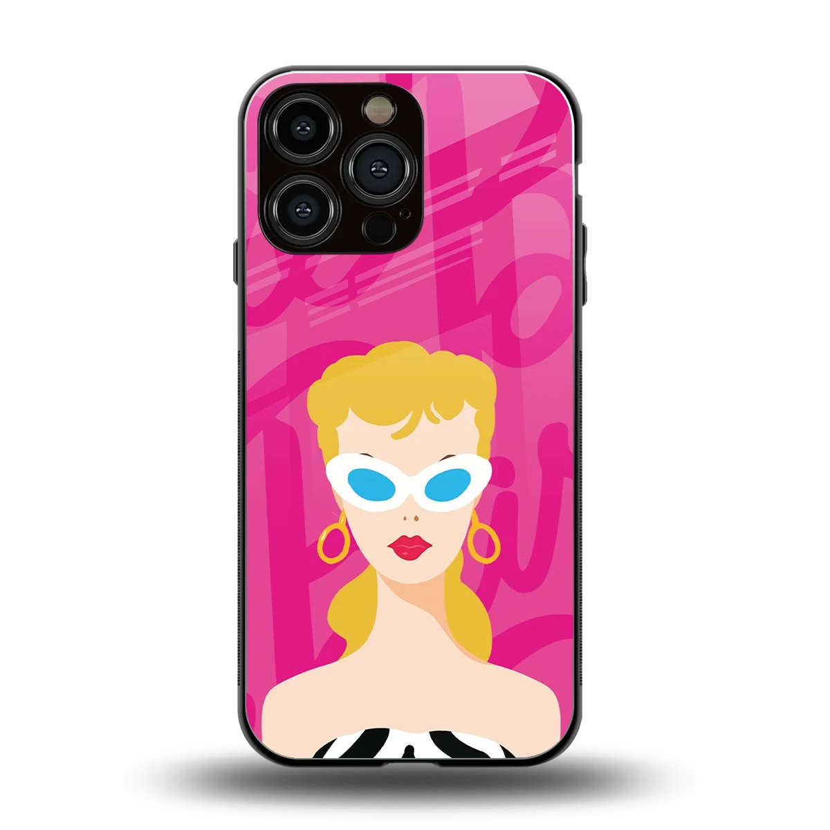 Pookie back phone cover | glass case for iphone 16 pro max