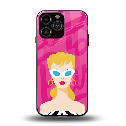 Pookie back phone cover | glass case for iphone 16 pro max