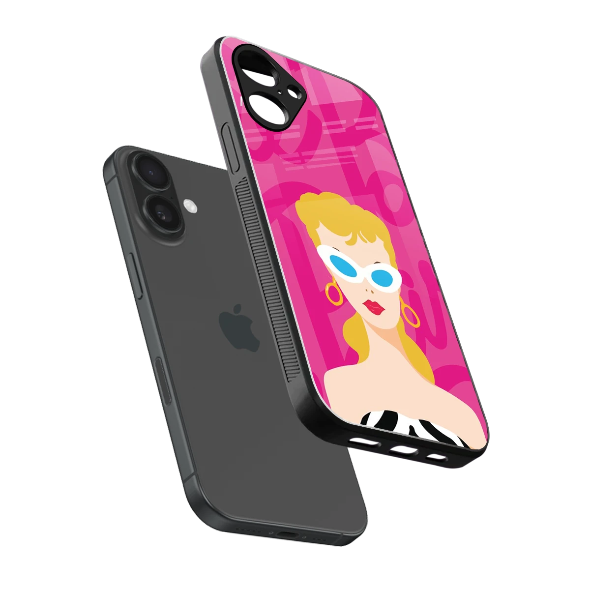 Pookie sleek iPhone 16 cover with tempered glass back and TPU edges