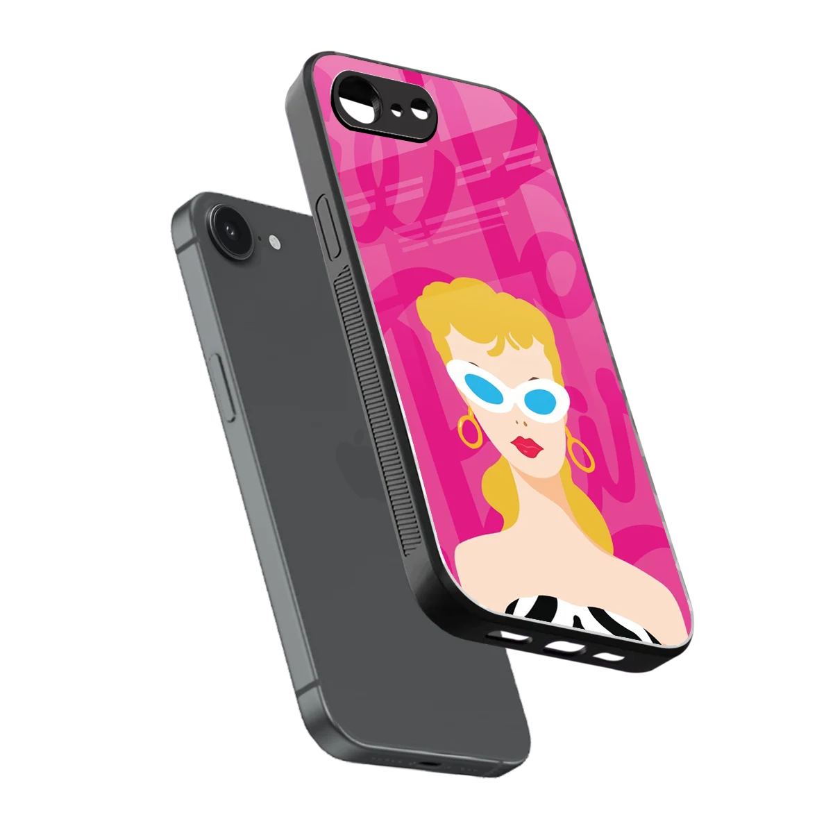 Pookie sleek iphone 16e cover with tempered glass back and TPU edges