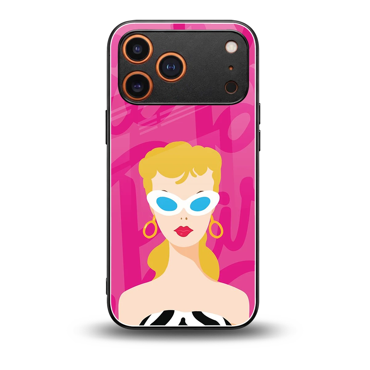 Pookie back phone cover | glass case for iphone 17 pro max
