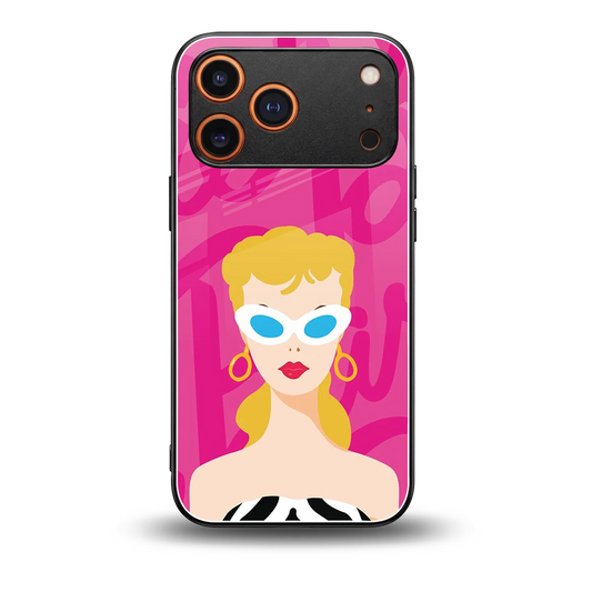 Pookie back phone cover | glass case for iphone 17 pro max