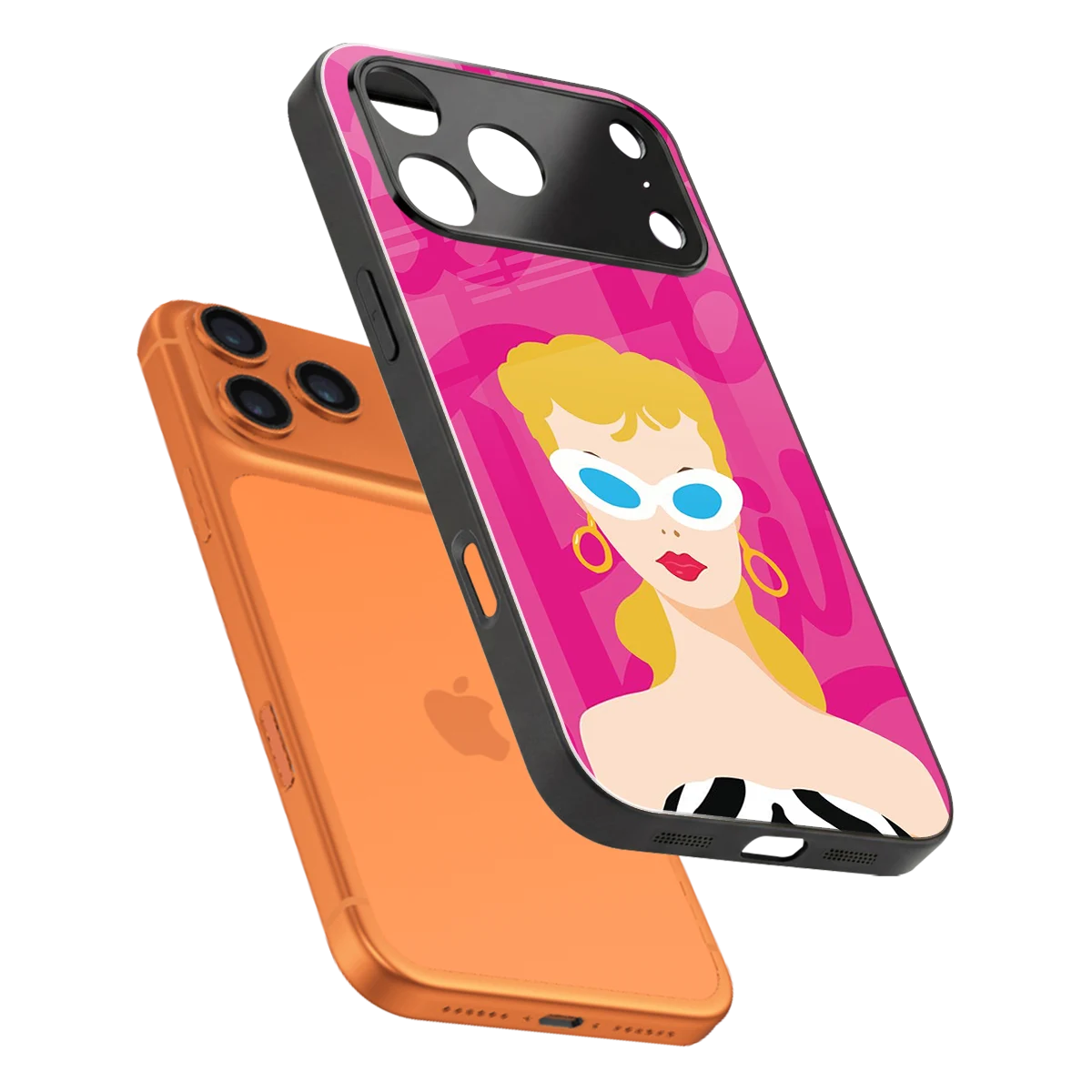 Pookie sleek iphone 17 pro max cover with tempered glass back and TPU edges