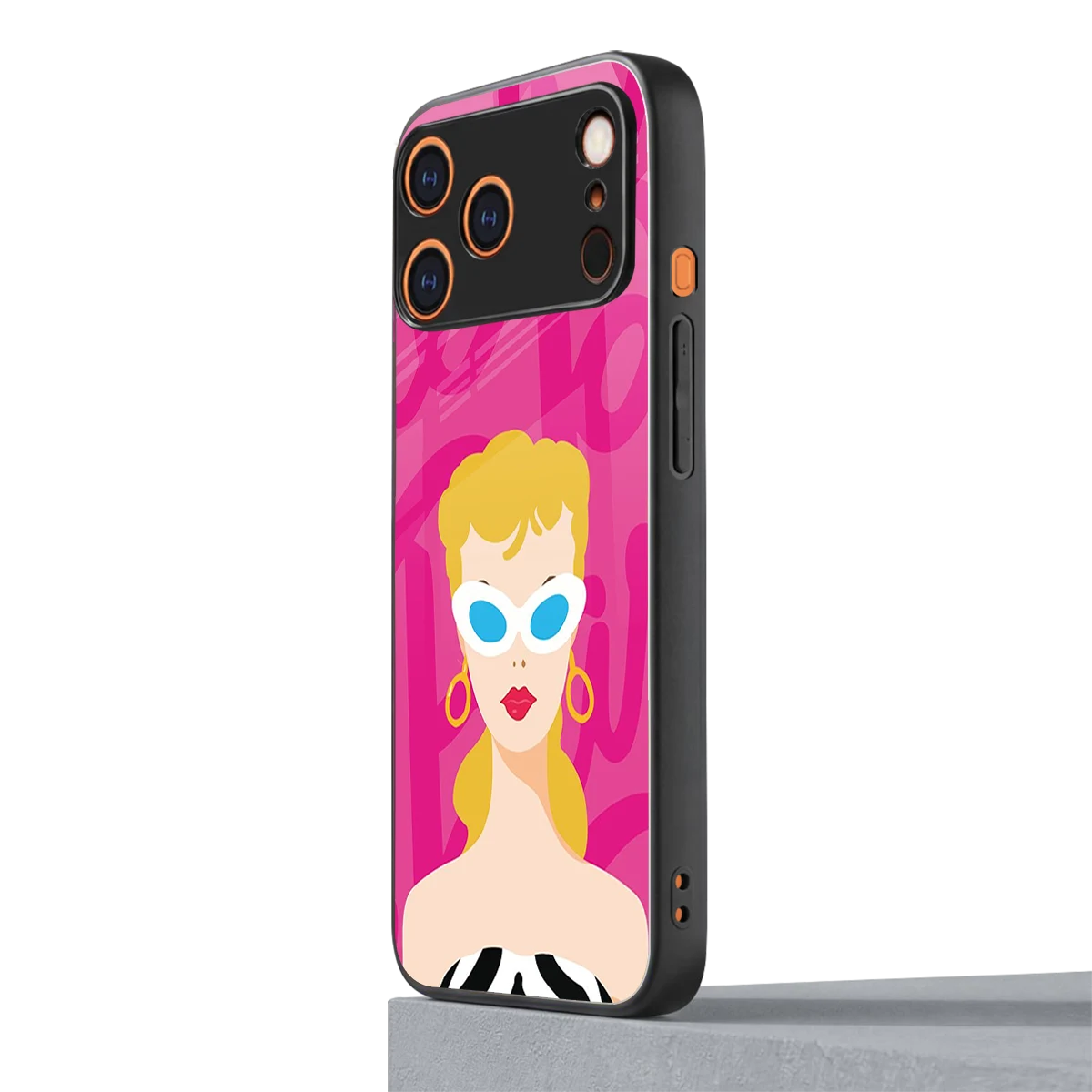 Pookie iphone 17 pro max mobile cover | shockproof glass phone case