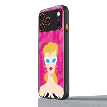 Pookie iphone 17 pro max mobile cover | shockproof glass phone case