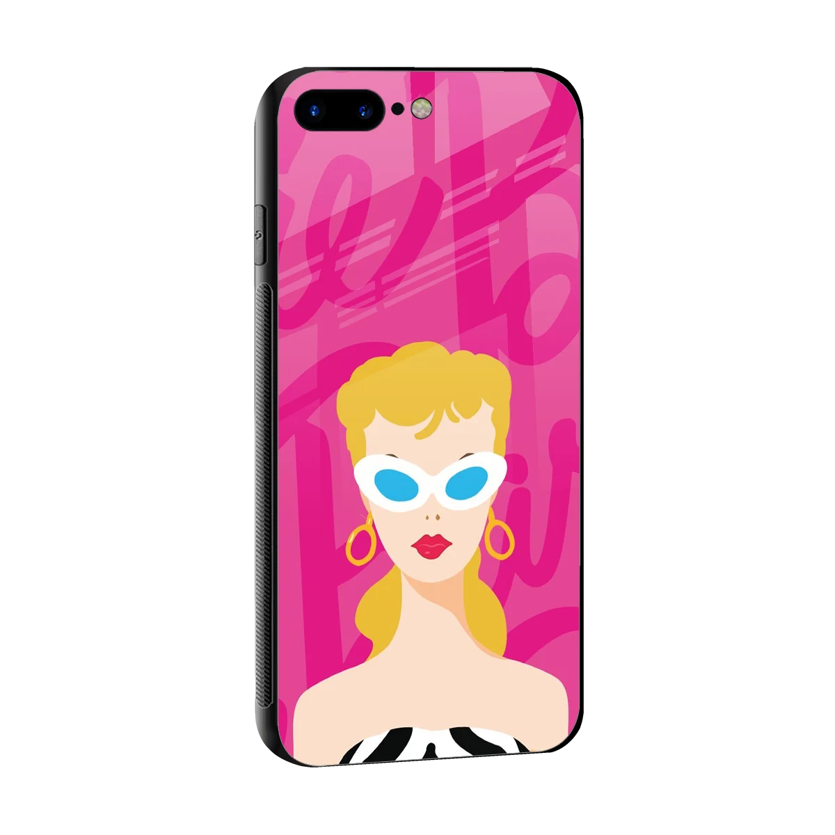 Pookie sleek iphone 8 plus cover with tempered glass back and TPU edges