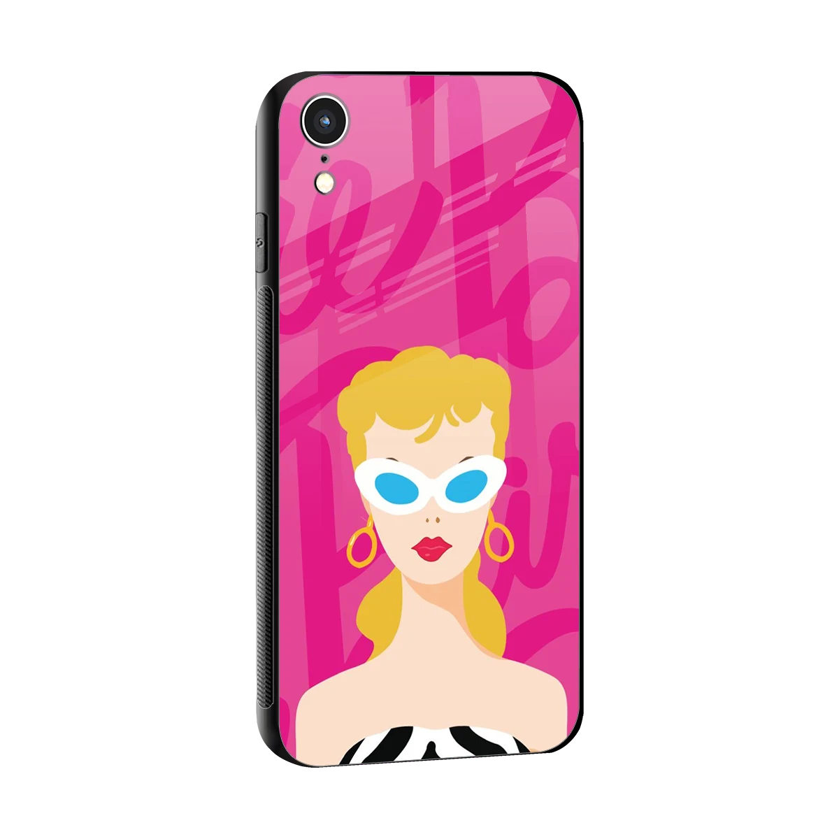 Pookie sleek iphone xr cover with tempered glass back and TPU edges