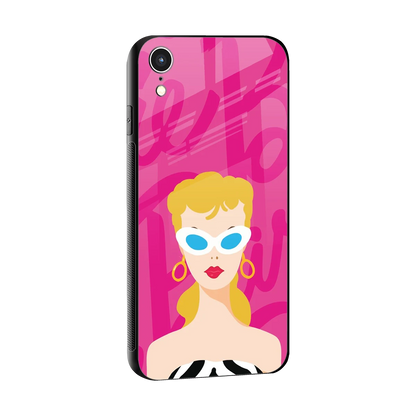 Pookie sleek iphone xr cover with tempered glass back and TPU edges