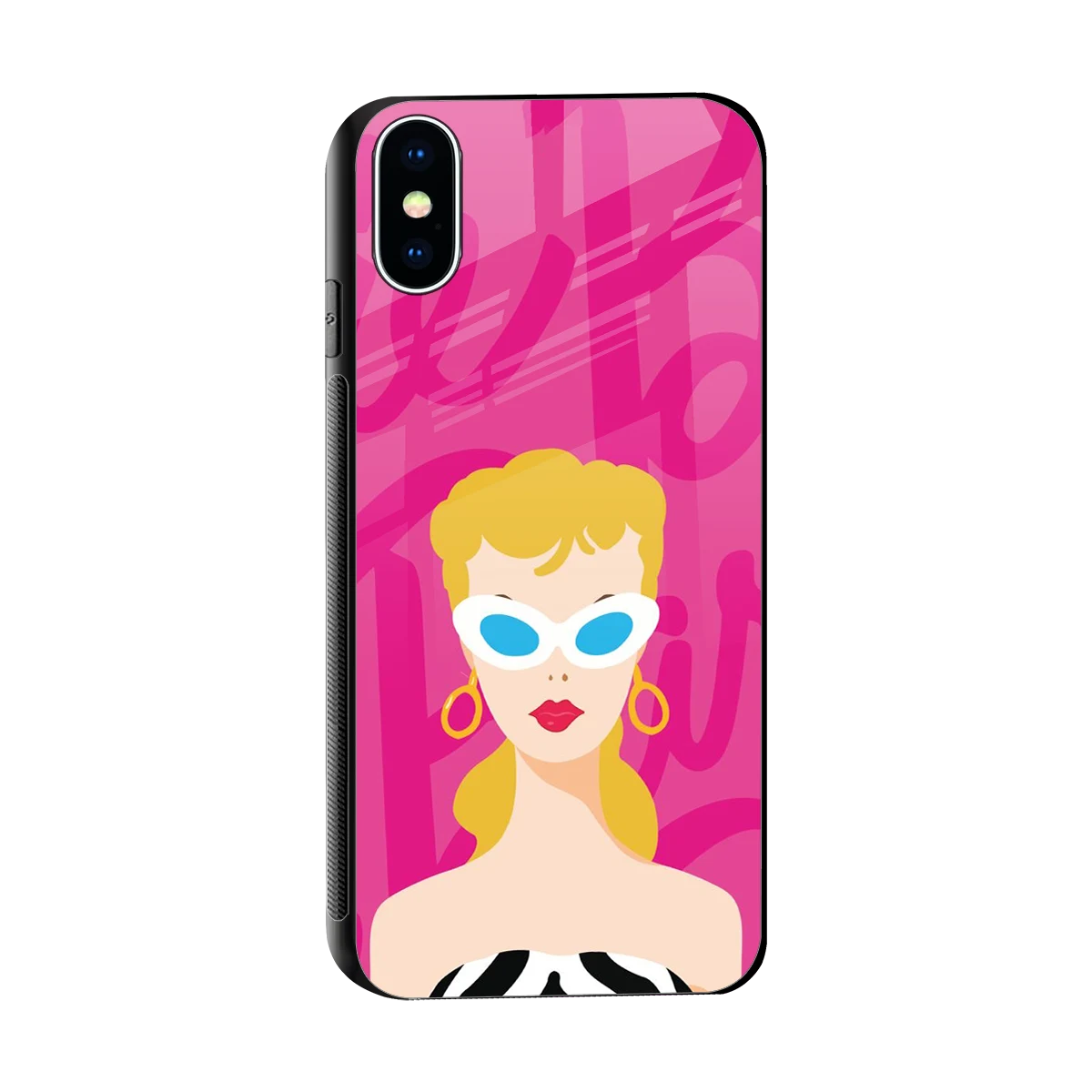Pookie sleek iphone xs cover with tempered glass back and TPU edges