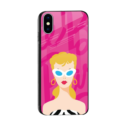 Pookie sleek iphone xs cover with tempered glass back and TPU edges