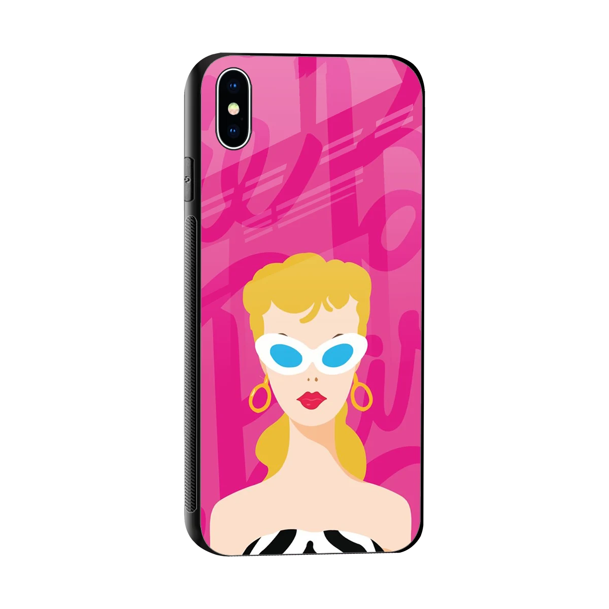 Pookie sleek iphone xs max cover with tempered glass back and TPU edges