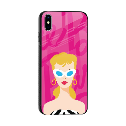 Pookie sleek iphone xs max cover with tempered glass back and TPU edges