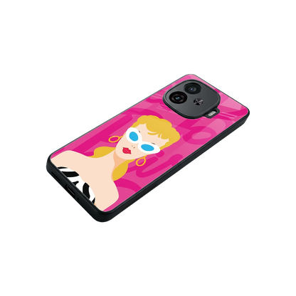 Pookie stylish phone case for iqoo neo 10r 5g | glossy glass and slim fit