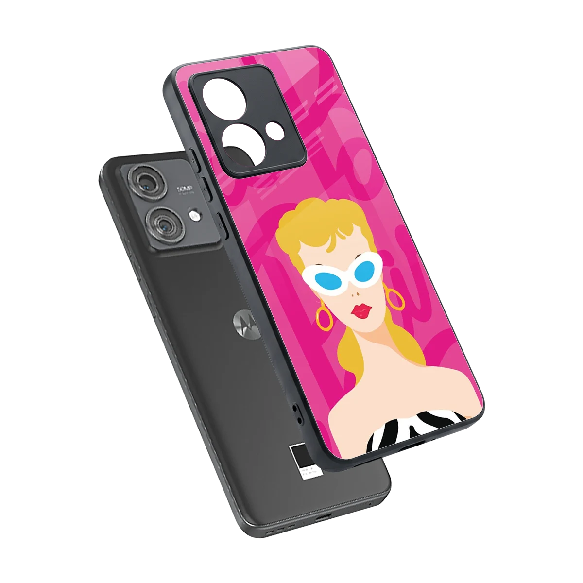 Pookie sleek motorola edge 40 neo 5g cover with tempered glass back and TPU edges