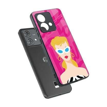 Pookie sleek motorola edge 40 neo 5g cover with tempered glass back and TPU edges