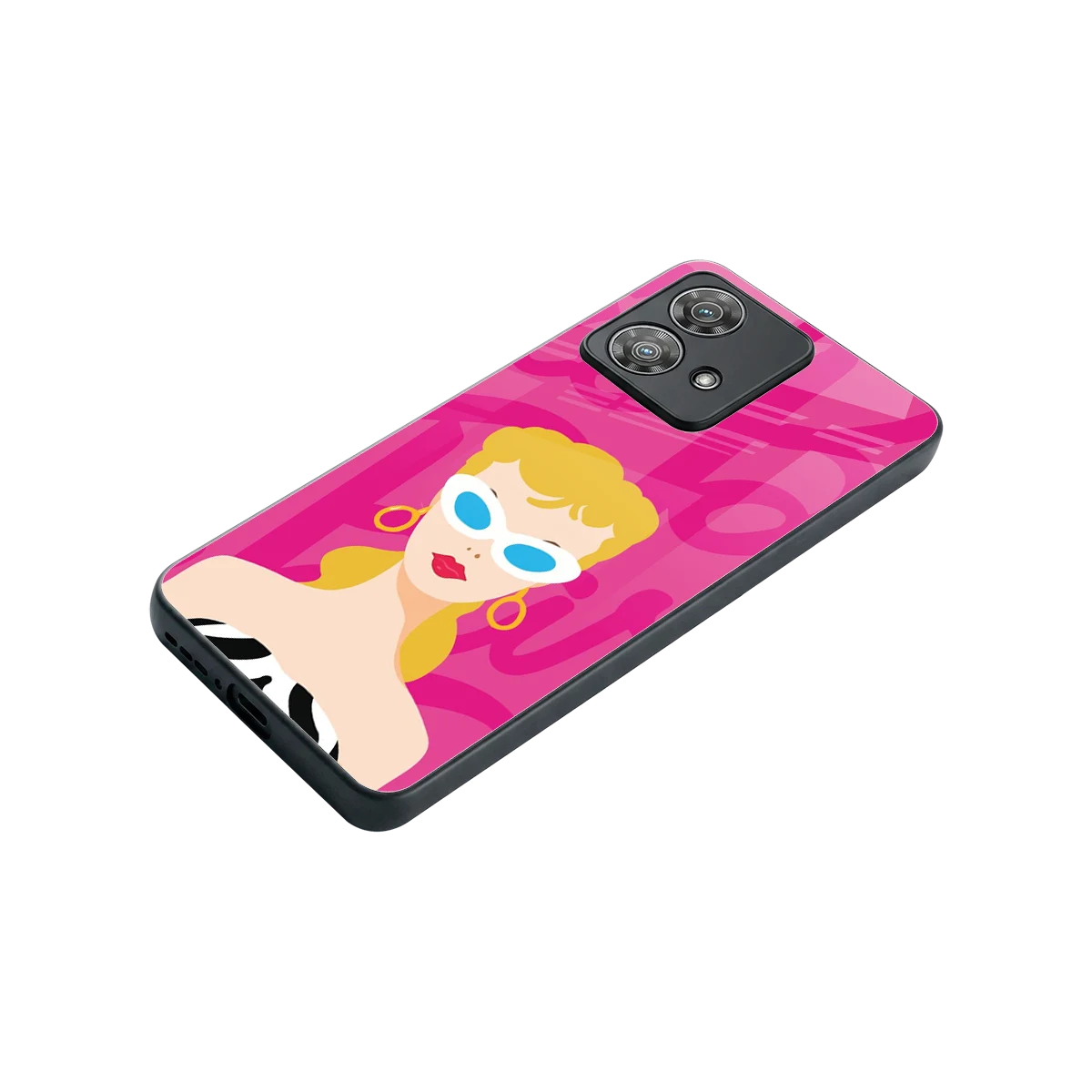 Pookie stylish phone case for motorola edge 40 neo 5g | glossy glass and slim fit