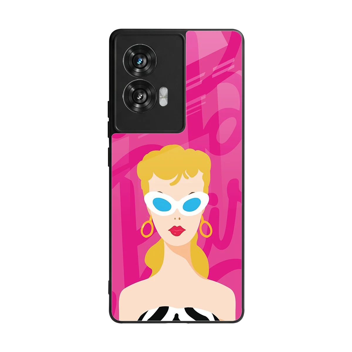Pookie back phone cover | glass case for motorola edge 50 fusion
