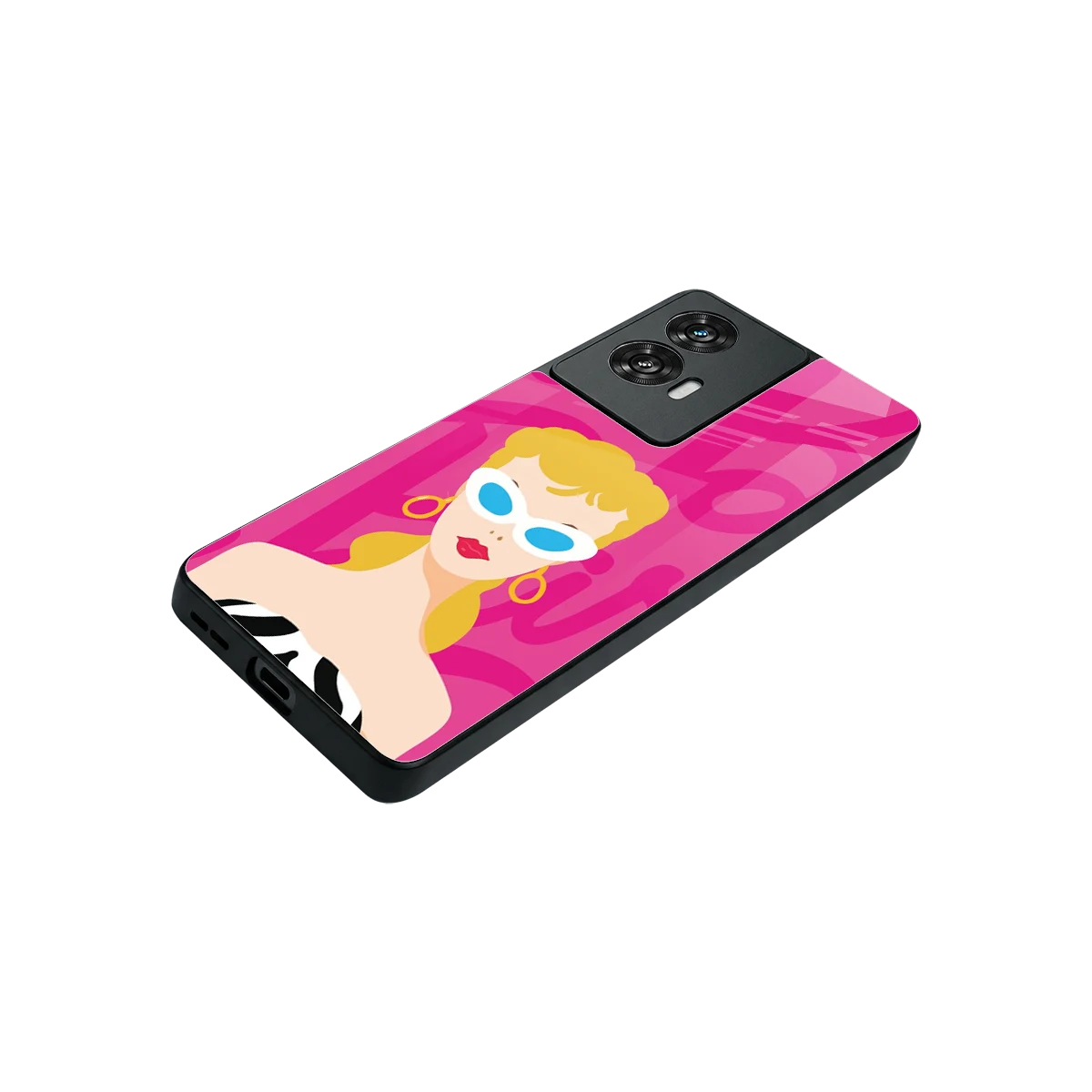 Pookie stylish phone case for motorola edge 50 fusion | glossy glass and slim fit