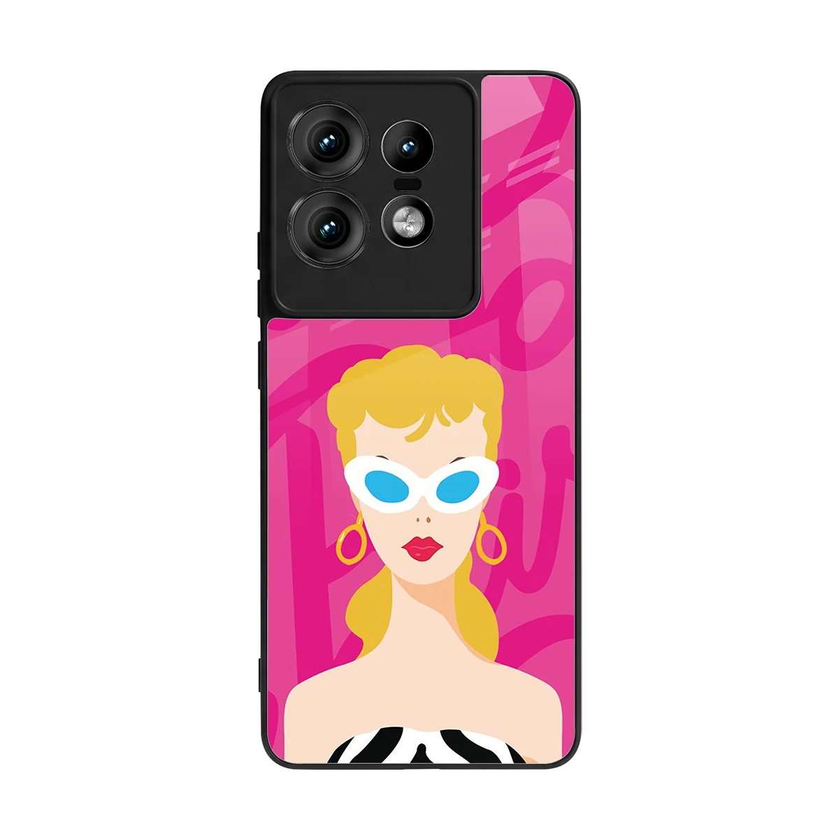 Pookie back phone cover | glass case for motorola edge 50 pro