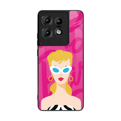 Pookie back phone cover | glass case for motorola edge 50 pro