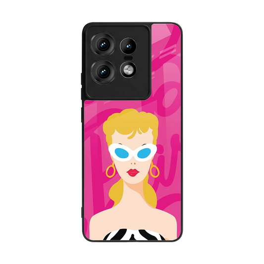 Pookie back phone cover | glass case for motorola edge 50 pro
