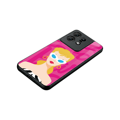 Pookie stylish phone case for motorola edge 50 pro | glossy glass and slim fit