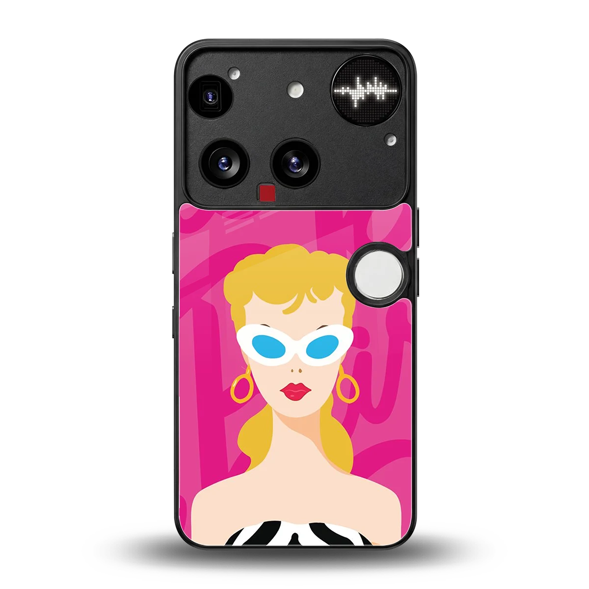 Pookie back phone cover | glass case for nothing phone 3