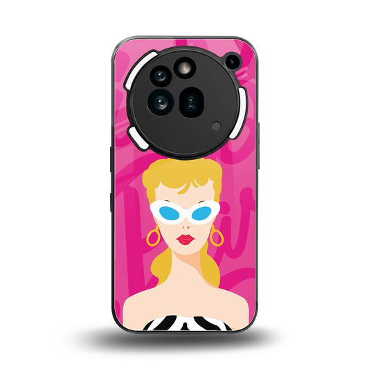 Pookie back phone cover | glass case for nothing phone 3a pro