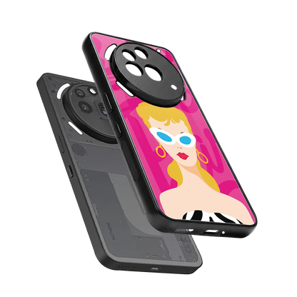 Pookie sleek nothing phone 3a pro cover with tempered glass back and TPU edges