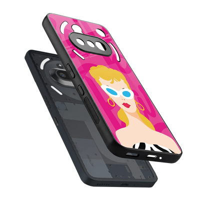 Pookie sleek nothing phone 3a cover with tempered glass back and TPU edges