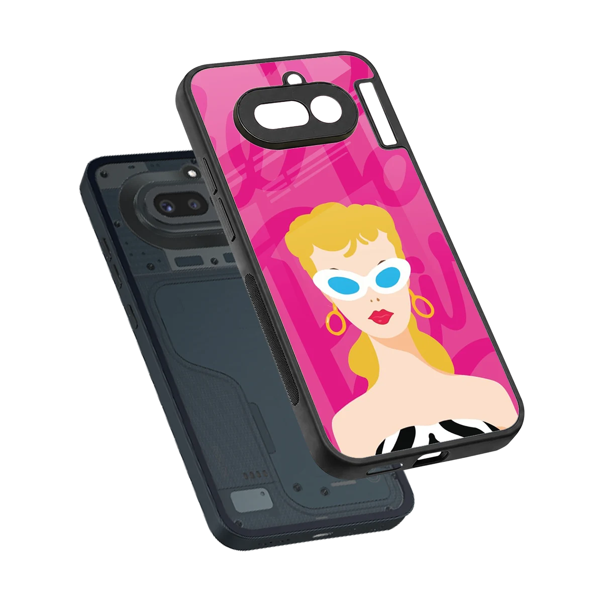 Pookie sleek nothing phone 4a cover with tempered glass back and TPU edges